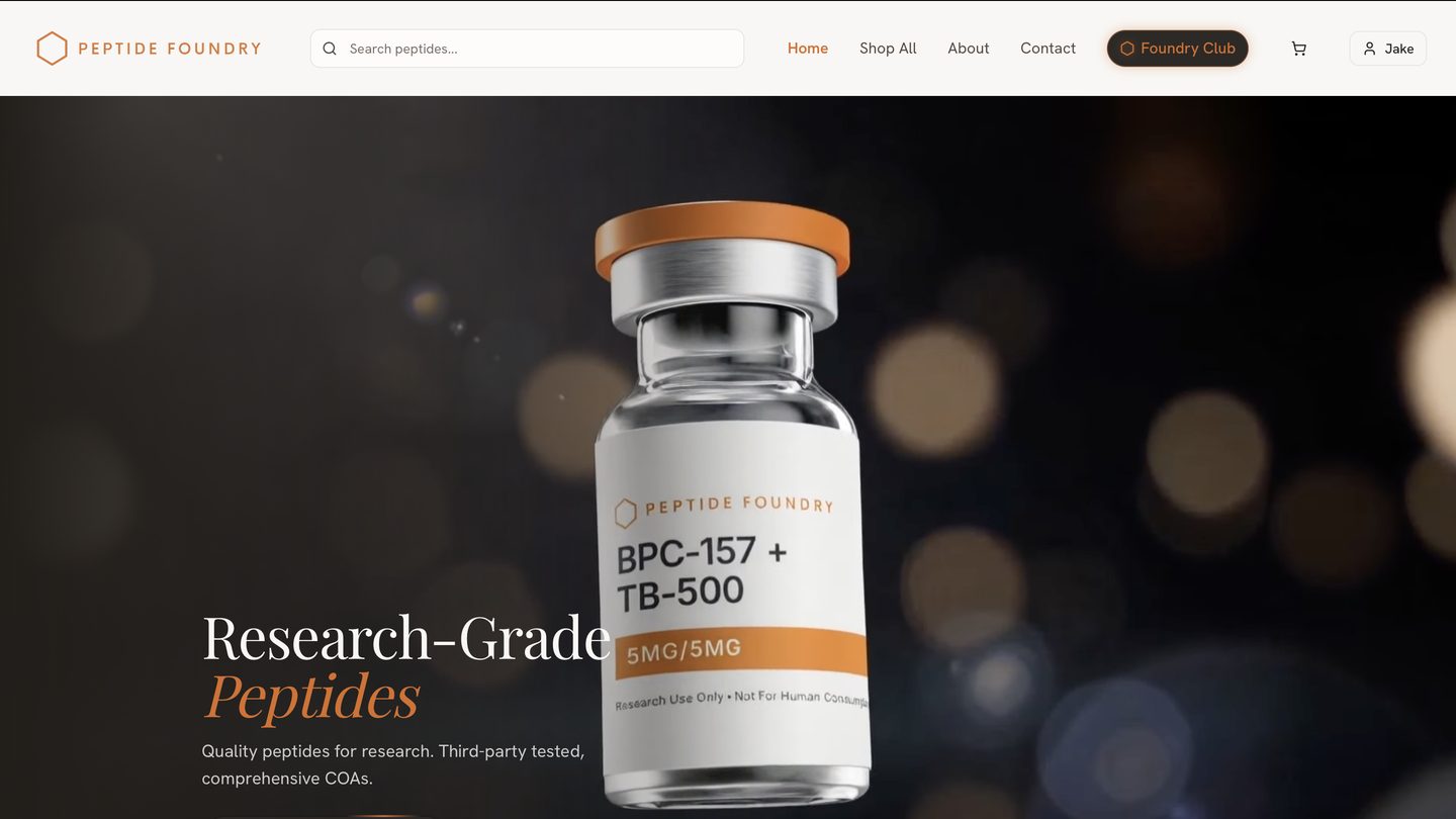 Peptide Foundry website
